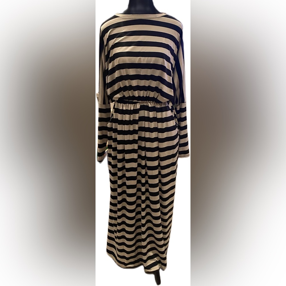 Striped Modest Dress